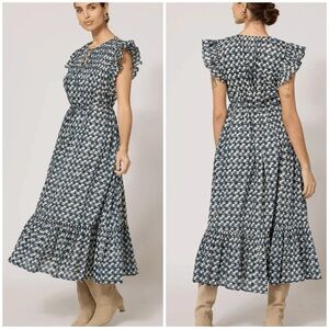 Cleobella Makenna Midi Dress Biarritz SZ M